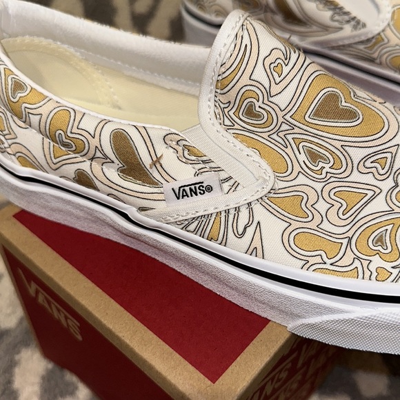 Vans Classic Slip-On Project X Trippy Hearts Multi/White Sneakers New - Picture 4 of 17